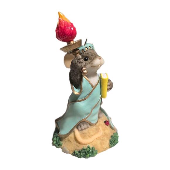 Fitz & Floyd Little Lady Liberty 2002 Limited Numbered Edition Mouse Lady Bug - Picture 6 of 10